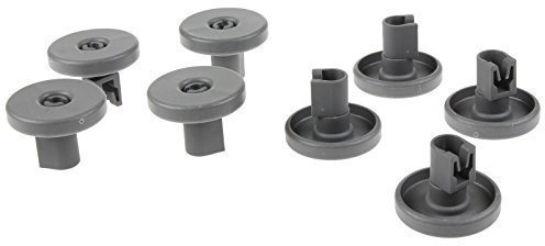 KIT 8PZ RUOTE CESTE INFERIORE ADATTABILE LAVASTOVIGLIE REX AEG ZOPPAS ELECTROLUX