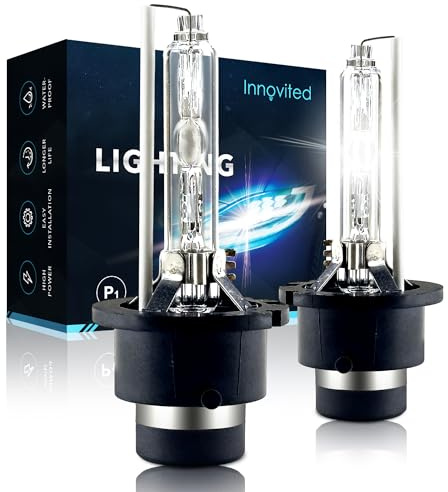 Innovited D2S HID Xenon Headlight Bulbs 6000K Cool White High Low Beam 66040 66240 85122,etc Replacement Bulb - Pack of 2