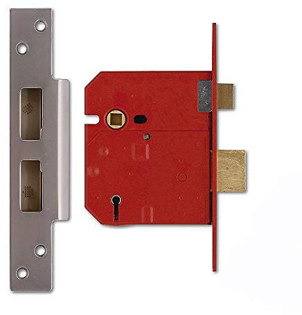 Union Locks 2234E 5 Lever BS Mortice Sash Lock 79.5mm - Satin Chrome Finish (Boxed)