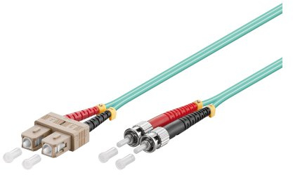 goobay OM3 Duplex Patchkabel SC/ST 20m Aqua