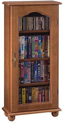 ACTUAL DIFFUSION Bretagne Meuble Vitrine Chêne 1 Porte Vitrée, 22x49x105,5 cm