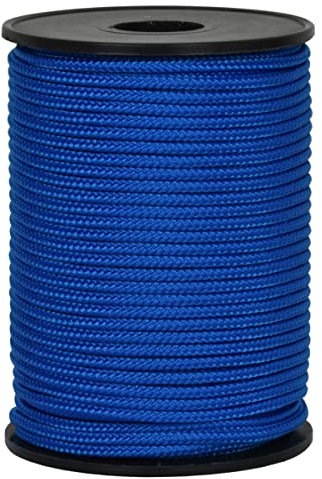 Corderie Italiane 006036579 Cordon tressé de création Bleu 2 mm - 100 m