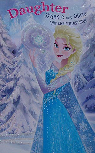 Disney Frozen Daughter Sparkle and Shine Christmas Card...