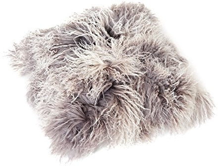 Reissner Lammfelle Tibet Lammfell Kissenbezug langflorig 30x30cm JAY108 Farbe grau/lila (Tops)