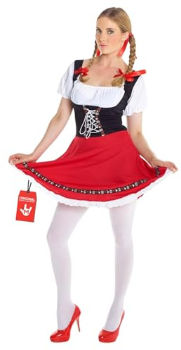 Morph Disfraz Oktoberfest Mujer, Vestido Dirndl Bávaro, Traje Tradicional Alemán para Festivales, XL