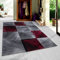 HomebyHome Teppich Wohnzimmer 200x290 cm (200x300 cm) Rot Moderne Kariert Design - Esszimmer und Schlafzimmer Teppich Kurzflor Teppich Extra Weich Pflegeleicht - Carpet Living Room