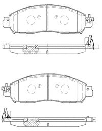 FRONT BRAKE PADS Nissan Navara NP300 2.3 11/15-