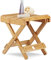 Relaxdays Bambus Hocker, klappbar, Badezimmer Deko, feuchtigkeitsresistent, Badhocker HxBxT 31,5x27,5x28,5 cm, natur