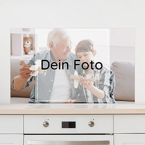 GRAZDesign Küchenrückwand eigenes Motiv/Foto, Glas Spritzschutz Rückwand Küche, Herd und Spüle, Küchenspritzschutz (60x40cm)