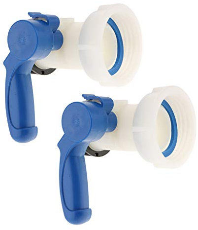 SDENSHI 2X Vanne Papillon en PP avec Écrou de 62mm Adaptateur pour Cuve IBC 1000 litres