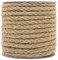 tenn well 8mm Thick Jute Rope, 52 Feet Braided Garden Rope Strong Jute Twine String for Home Decorative, Crafts and DIY Cat Scratch Post (Brown)