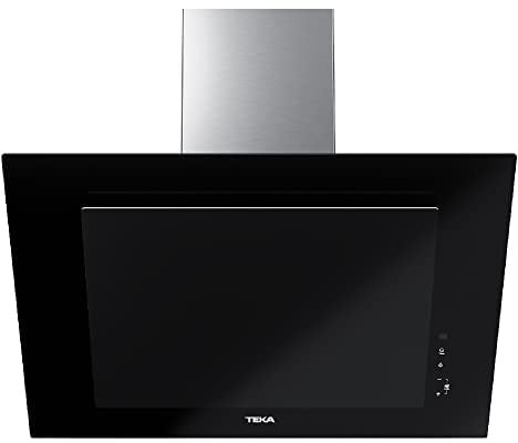 Teka DVT Pro 78660 TBS - Campana Extractora Vertical de 70cm, Aspiración Perimetral Contour, Aspiración Dual, Campana Decorativa, Touch Control, Función FreshAir, Color Negro