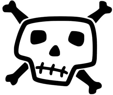 Totenkopf Aufkleber Schädel 6 Größen Skull Sticker Death Tod Halloween Geist JDM in 6 Größen und 21 Farben