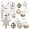 Palline di Natale Bianco Oro, 30pcs, 3CM Mini Palla di Natalizie, Decorazioni Albero di Natale, di Plastica per Vacanze Feste