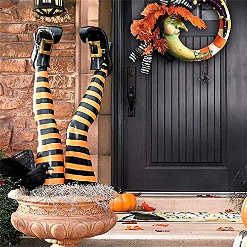 Hexenbein-Dekoration - Hexenbeinpfähle, Grabbrecher, Hexenbeinpfähle für Blumentopf, Yard Stake,Halloween Decoration für Blumentopf, beste Halloween-Dekoration für den Innen- und Außenbereich (A)