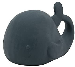 Nattou Jouet de Bain en Caoutchouc 100% Naturel, Jouet Baleine pour la Baignoire, Sans BPA, Silicone, Bleu