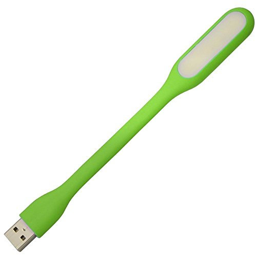 ZMA Mini USB LED Light Lamp Pack of 2 | USB Powered LED Light, USB Light for Laptop Computer Keyboard, Flexible Gooseneck Reading Light, Portable USB Laptop Light (Green)