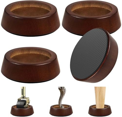 KOIKEY Betterhöhungen Holzblöcke - 2,5 cm Kreis Möbelhöhe Verlängerung Heber für Sofa Couch Schreibtisch Stuhl Tischbasis Erhöhung Platz, Bequeme Aufbewahrung und Reinigung, 4 Stück