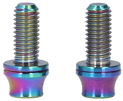 Vis de Porte-bidon de Vélo, 2 Pièces Boulons de Porte-bidon de Vélo M5x12mm Vis en Alliage de Titane avec Joint pour Vélo de Route de Montagne