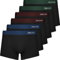 QINCAO Boxers Homme Lot de 6 Coton Pas d'étiquette Qui Gratte sous-vêtement Fitted Trunk Caleçons Ultra Doux Confortale
