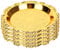 jojofuny 6 Stück Metall Serviertablett Vintage Runde Servierplatte Teller Snacks Süßigkeiten Nuss Gerichte Mini Vorspeisen Tablett 4 Zoll Für Partybedarf Hause (Golden)