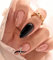Sethexy Court Amande Faux ongles Automne sourd Floral Ongles a coller Glossy Faux ongles 24Pcs Acrylique Capsules Ongles pour femmes et filles