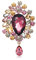 Oenothera Broche à pendentif, Broche Forme Fleur, Broche rose et or, Broche de mode pour femmes, pour femme broche de mariage pour mariage/fête/bouquet de fleurs