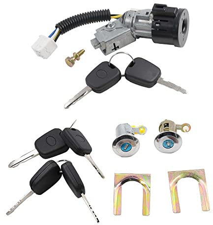 YUCKMZ Zündschloss und Türschloss Set Schließzylinder mit 6 Schlüssel Kompatibel mit Citroen C1 107 Aygo 9170.Y8+N0501412/N0502200