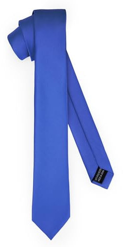 Ladeheid Klassische Herren Krawatte, matt, Perfekt für Büro & Festlichkeiten, Vielfältige Farben - Ideal für Geschäftsmeetings, Hochzeiten TMM-5 (150cm x 5cm, Blau)