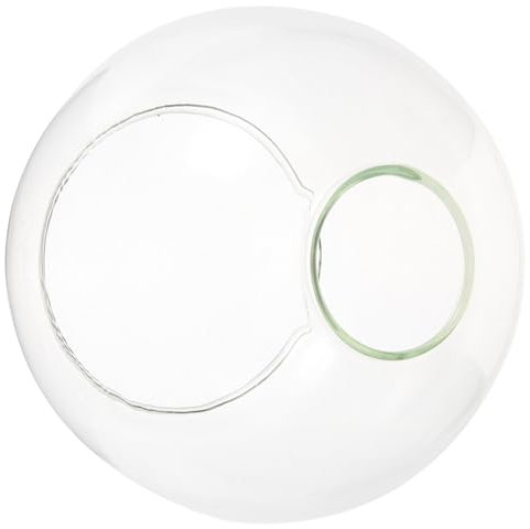Kichvoe Abat-Jour En Verre Transparent Abat-Jour Boule Ronde Trou E27 Luminaire De Remplacement Globe De Protection Pour Applique Murale Lustre A