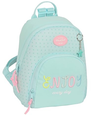 Blackfit8 Enjoy Mini-Rucksack für den täglichen Gebrauch, ideal für Kinder verschiedener Altersgruppen, bequem und vielseitig, Qualität und Widerstandsfähigkeit, recycelbarer Stoff, 25 x 13 x 30 cm,
