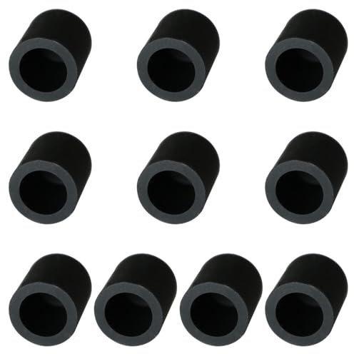 BLLNDX Silikon-Gewindeschutzabdeckungen, 10 Stück, 7,7 Kabelgummikappen, weiche Gummikappe, Gummikappeneinsatz für 0,8 cm Cinch-Buchse, staubdicht und Schutz, Schwarz