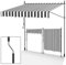 Tubiaz Klemmmarkise Balkon ohne Bohren, markise Balkon 300cm breit mit Handkurbel, Höhenverstellbare, UV-beständig und wasserdicht Klemmmarkise für Terrasse Balkon, Weiß-grau