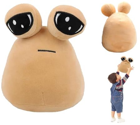 Alien Pou Plüschspielzeug,22cm My Pet Alien Pou Plüshies,Kawaii Alien Stuffed, Cartoon Anime Stofftier für Haus Schlafzimmer Dekoration, Geburtstag Weihnachten Wahl für Jungen Mädchen