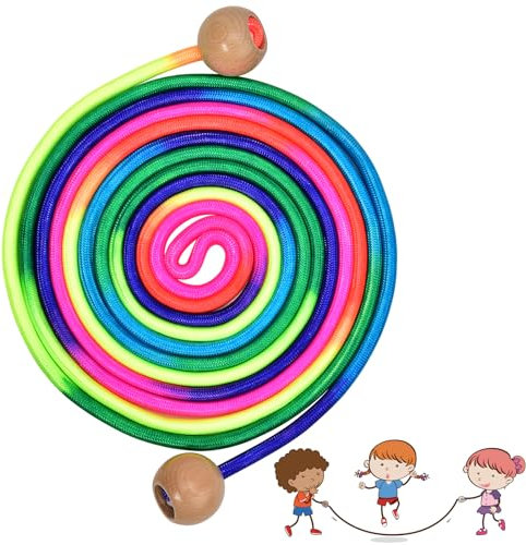 Springseil für Mehrspieler, Linkgood 5M Langes Springseil Farbenfrohes Springseil für Mehrspieler, Springseil Sport Seilspringen Mehrspringer Kinder, Premium Gruppenseil für Kinder & Erwachsene