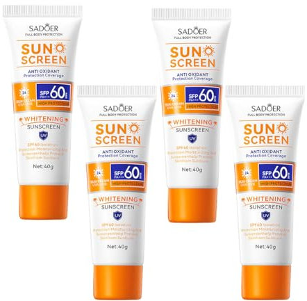 Sonnenmilch mit hohem Schutzfaktor LSF 60 UVA 4 Stück Sonnencreme für Gesicht Sonnencreme für Gesicht Sonnencreme für Körper Sonnencreme Gesichtscreme Gesichtspflege Sonnenschutz 40 g
