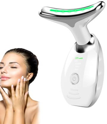 Nadove Micro-Glow Facial, 2024 Best Nadove Micro Glow Gesichtsbildhauer, Gesichtsmassagegerät gegen Falten, 45 °C Anti-Falten-Gesichtsgerät, Mikrostrom-Multifunktions-Gesichtsmassagegerät (Weiß)