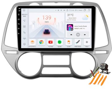 Autoradio Android 13.0 Navi 2 DIN Stereo für Hy-undai i20 2008-2012 Sat GPS Navigation 9 Zoll Cartablet DVD Multimedia Player FM BT Receiver mit Carplay 4G 5G WiFi DSP SWC,B,Y100S
