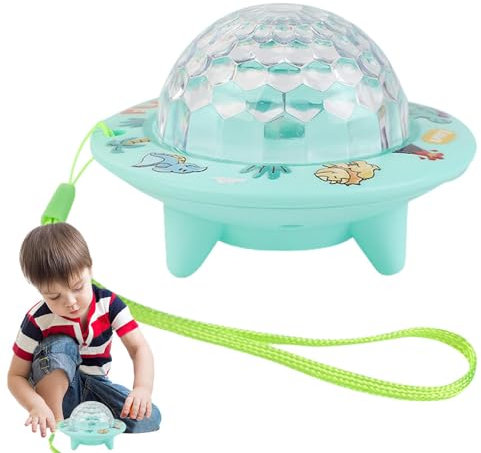 Spaceship Keychain, Alien Keychain Toy | Alien Keychain for Fans, Kids Toy with Lights - Innovative Keychain Pendant, Aliens Spaceship Key Chain, Green, Siehe Beschreibung