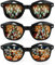 3STK Diffraction Glasses Weihnachtsbrille, mit 3D Weihnachtsbaum Schneeflocken Schneemann Effekt, Partybrille Lustige Brillen Rave Brille für Erwachsene Kinder für Nacht EDM Feuerwerk Weihnachtsparty