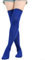 ZYWUOY Lebendige Oberschenkelhohe Overknee-Socken, Weihnachtsstrümpfe, Halloween-Strümpfe für Damen, gemütliche, lange Strümpfe in lustigen Bonbonfarben (Königsblau)