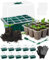 BIQIQI Bandejas de Semillas 10 pcs 120 Agujeros Cultivo de Invernadero con Tapa y Ventilación, Caja de Cultivo de Mini Invernadero Interior con Guantes y Etiquetas, para Planta de Semillero