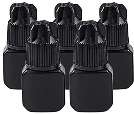 Suammiitstrieadea 5 Pcs Empty Glue Bottles Eyelash Extensions Plastic Storage Container 5ml
