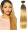 Lakaisa Straight Human Hair Bundles 100% Unprocessed Brazilian Remy Hair 1B27 Blonde Ombre Real Hair Echthaar Tressen Extensions Sew in Hair 1 Bundle for Woman 20 Zoll