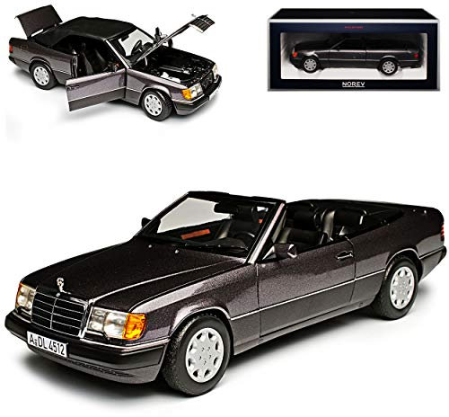 Mercedes-B E-Klasse 300 CE W124 A124 Cabrio Bornit Grau 1984-1997 1/18 Norev Modell Auto mit individiuellem Wunschkennzeichen