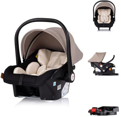 Chipolino Set Babyschale Isofix-Basis-Station Amore i-Size Gruppe 0+ (0-13 kg) hellbraun