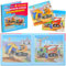 MAGNIKON Magnetpuzzle Baufahrzeuge 25 Teile, Magnet Puzzles ab 2 Jahren, Magnetische Puzzles, Beschäftigung Flugzeug Kinder, Magnetspiel, Reisespiel, Spiele für unterwegs