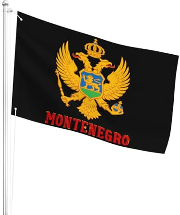 Langlebig Premium Flagge 90X150Cm Montenegro-Emblem Banner Diverse Parade Flag Für Party, Hauswanddekoration, Piraten-Partys
