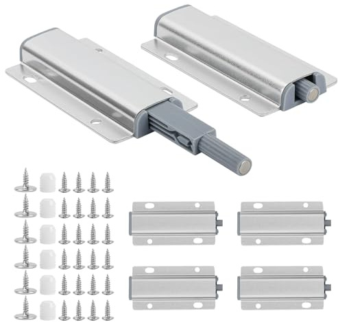 6 Stück Drucktüröffner Push to Open Türöffner, Schrank Türöffner für Türen Möbel Schubladen Drucköffner Schranktür Öffner Druck Magnetschnäpper Drucktüröffner Druckschnapper