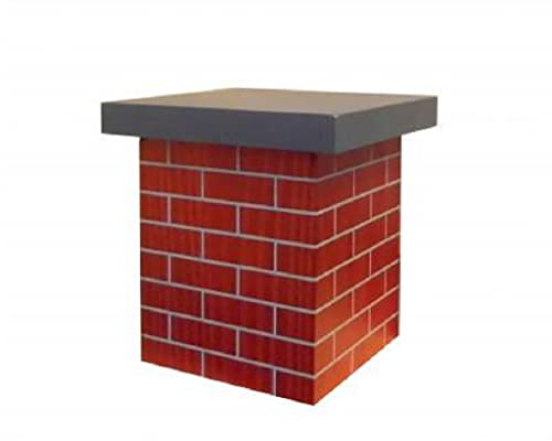 KWO Olbernhau 75811 Schornstein für Räuchermann Kantentenhocker Glücksbringer, Holz, 11 x 11 x 13,5 cm, bunt